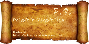Polgár Virgília névjegykártya